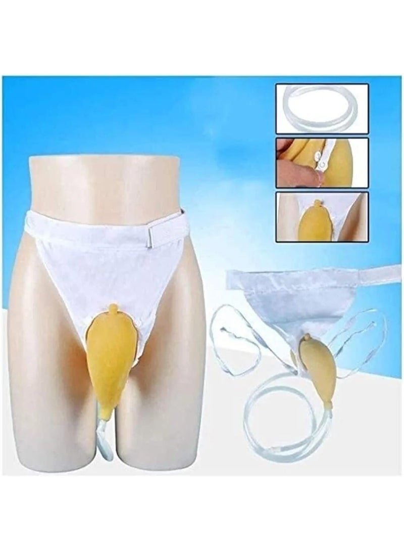 Wearable Male Urinal System – Reusable Urine Collection Bag with Breathable Cotton Panty – Portable Incontinence Kit for Elderly, Bedridden, and Mobility Care - Image 2